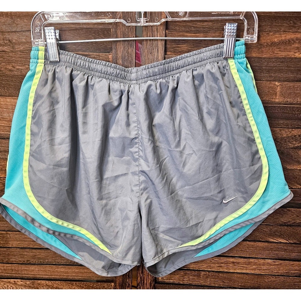 Nike Running Shorts Womens M Gray Dri-Fit Tempo Mesh Lined Athletic #860